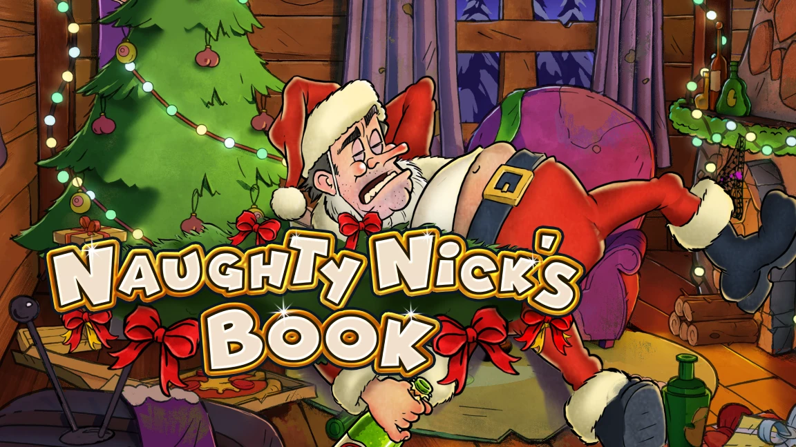 The promotional header for Naughty Nick's Book, an online slot game on Betty.ca.