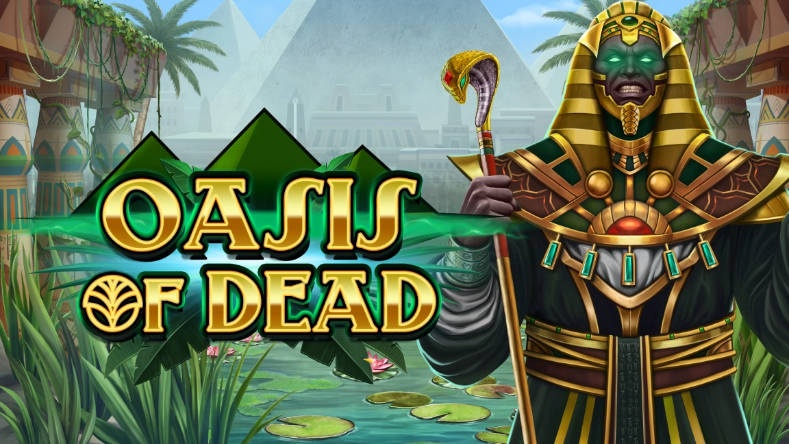 The promotional header for Oasis of Dead, an online slot game on Betty.ca.