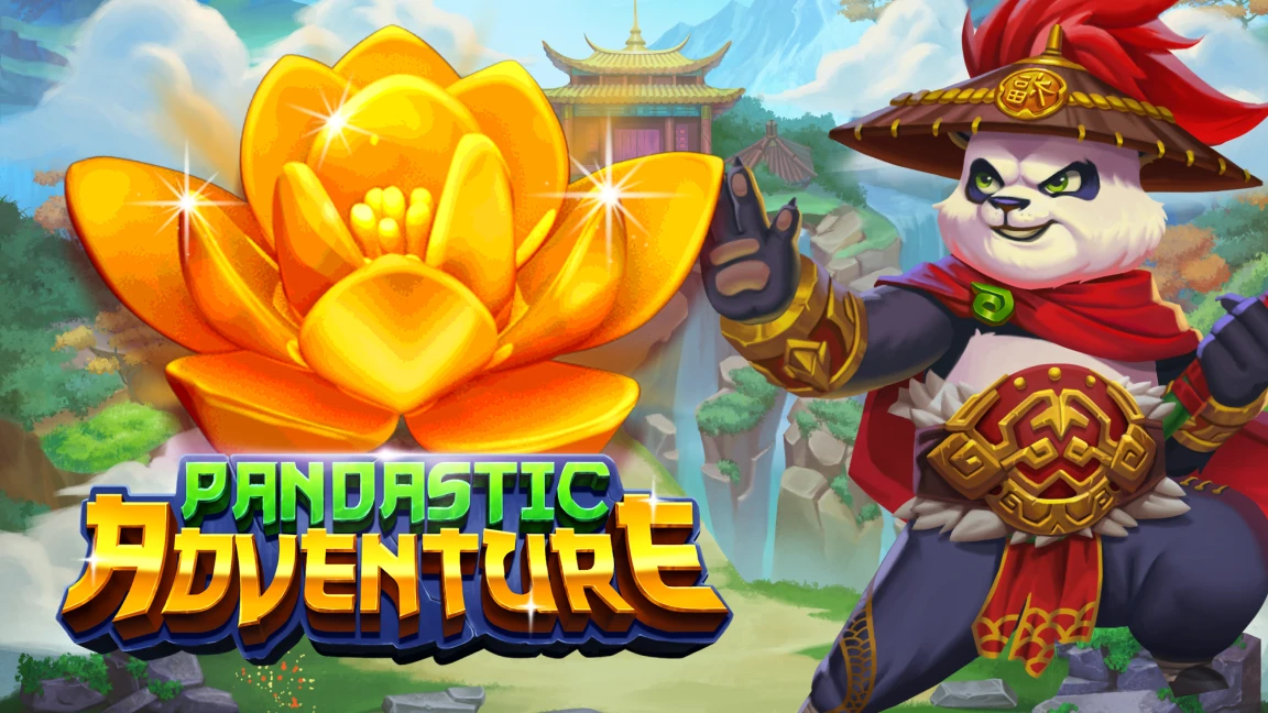 The promotional header for Pandastic Adventure, an online slot game on Betty.ca.
