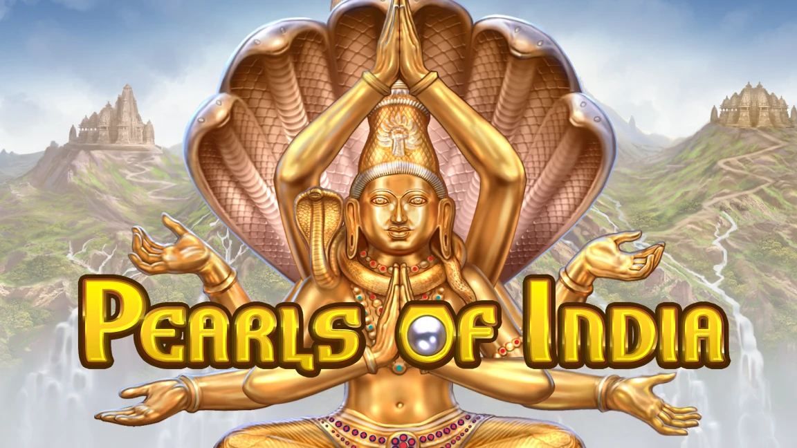 The promotional header for Pearls of India, an online slot game on Betty.ca.