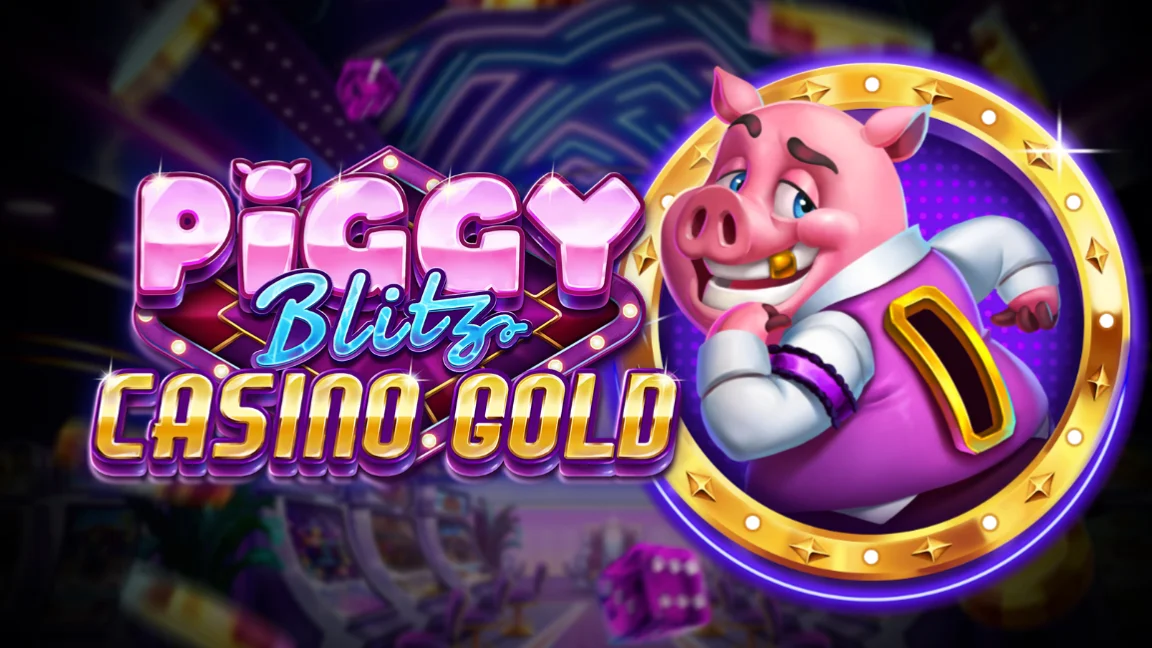 The promotional header for Piggy Blitz Casino Gold, an online slot game on Betty.ca.