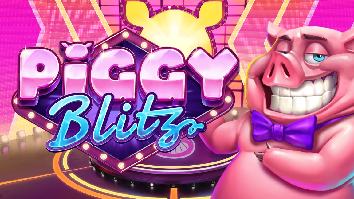 The promotional header for Piggy Blitz, an online slot game on Betty.ca.