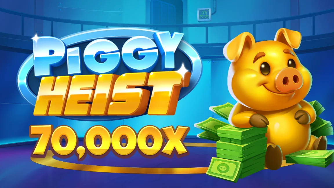 The promotional header for Piggy Heist, an online slot game on Betty.ca.