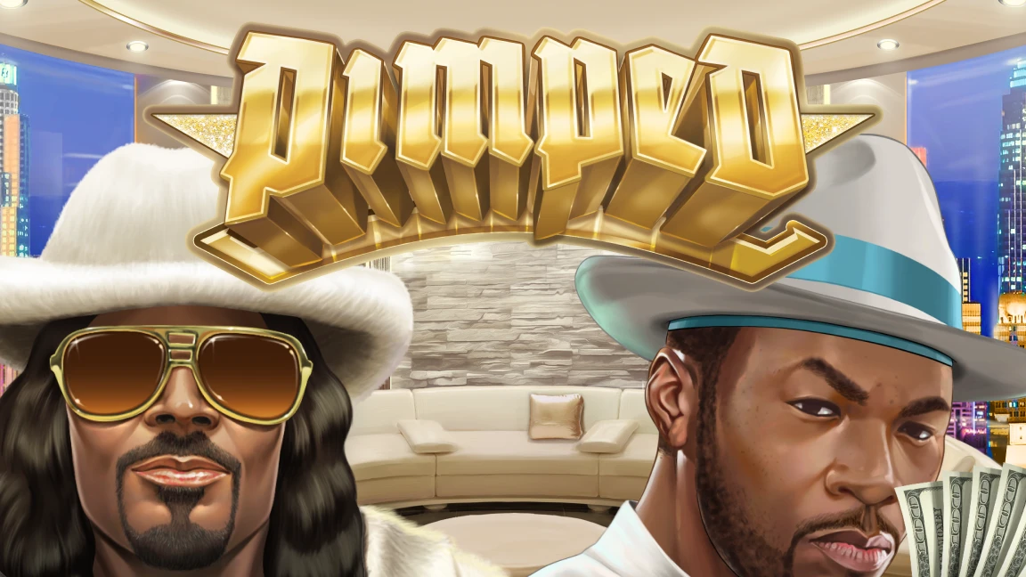 The promotional header for Pimped, an online slot game on Betty.ca.
