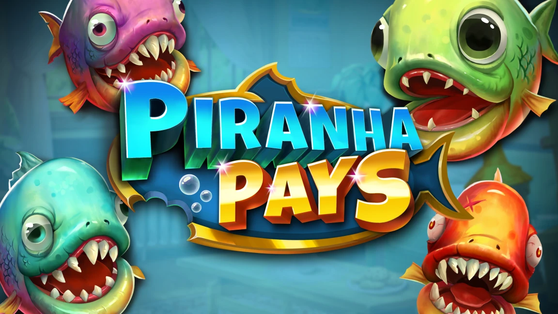 The promotional header for Piranha Pays, an online slot game on Betty.ca.