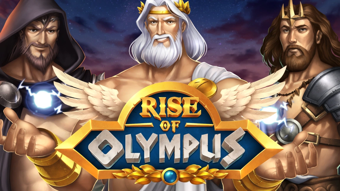 The promotional header for Rise of Olympus, an online slot game on Betty.ca.