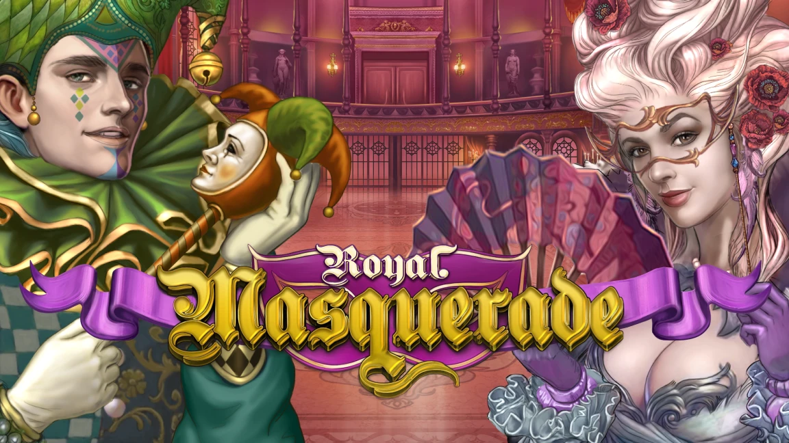 The promotional header for Royal Masquerade, an online slot game on Betty.ca.