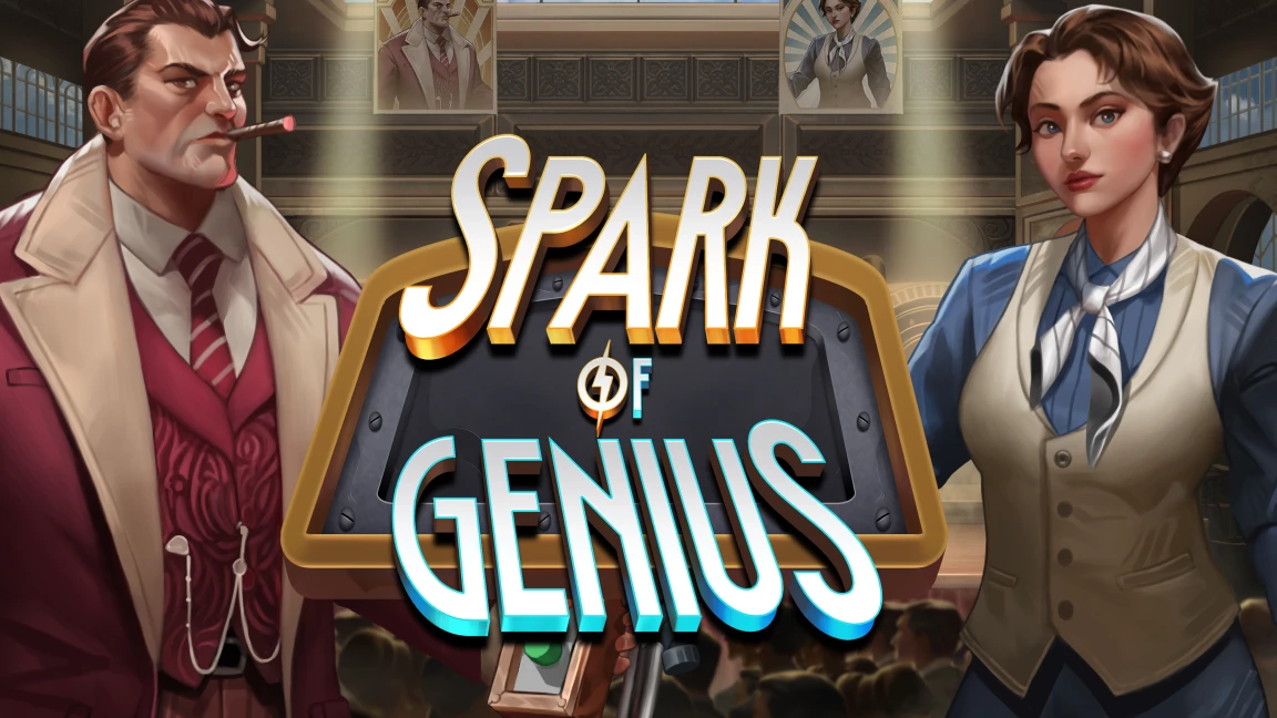 The promotional header for Spark of Genius, an online slot game on Betty.ca.