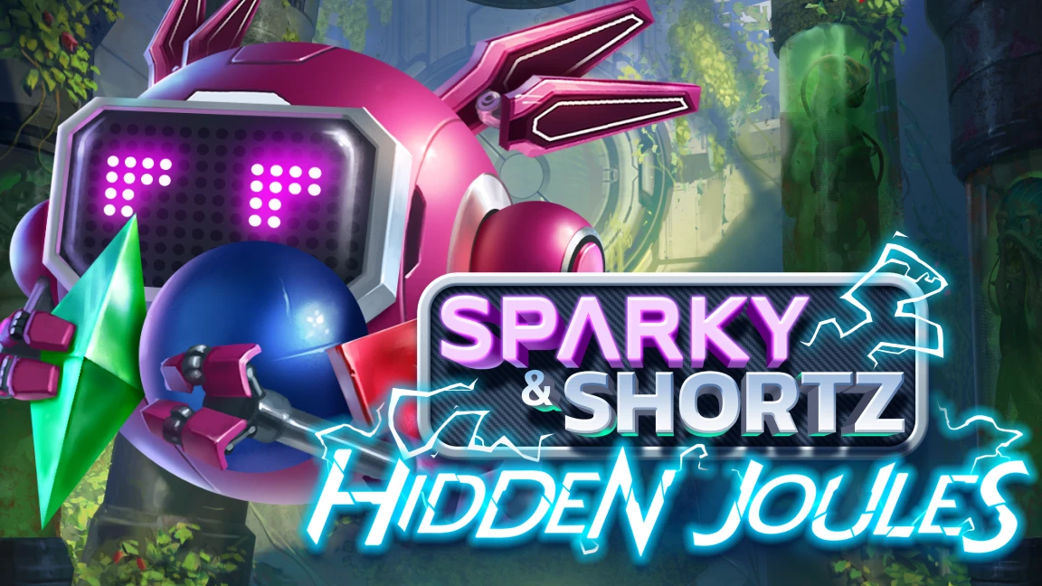The promotional header for Sparky & Shortz Hidden Joules, an online slot game on Betty.ca.