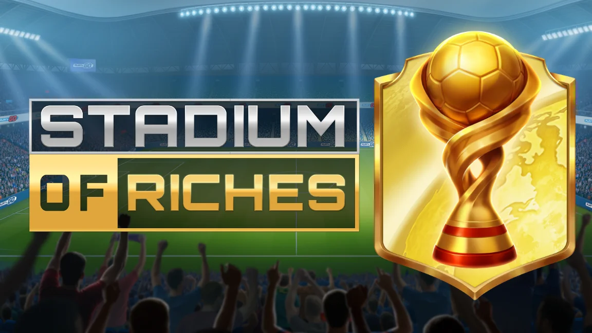 The promotional header for Stadium of Riches, an online slot game on Betty.ca.