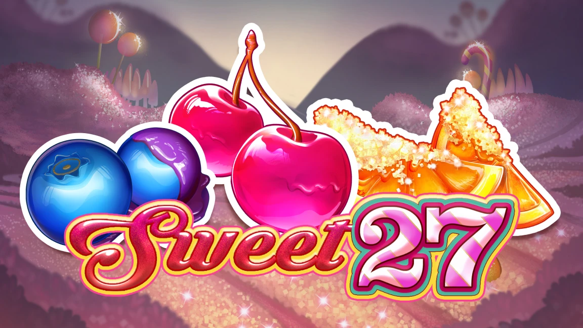 The promotional header for Sweet 27, an online slot game on Betty.ca.