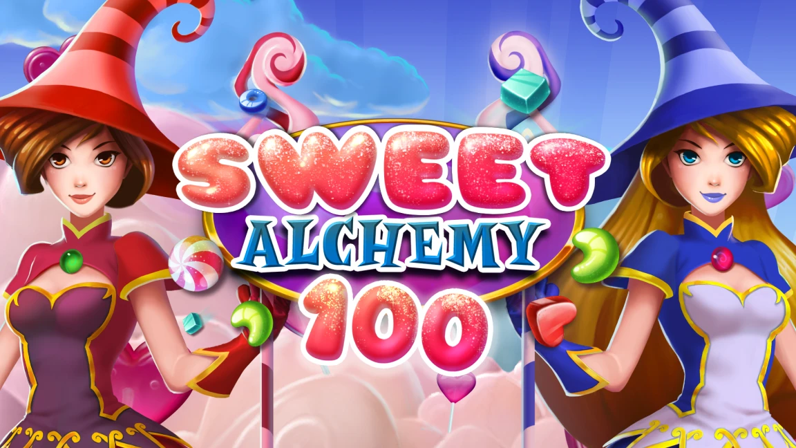 The promotional header for Sweet Alchemy 100, an online slot game on Betty.ca.