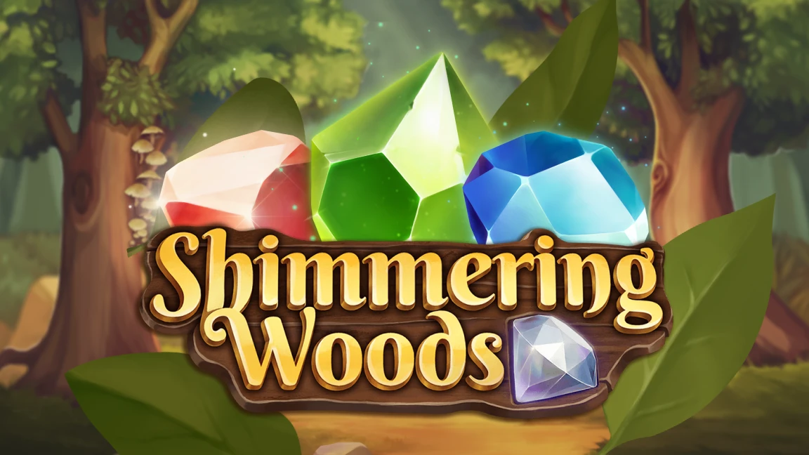 The promotional header for The Shimmering Woods, an online slot game on Betty.ca.