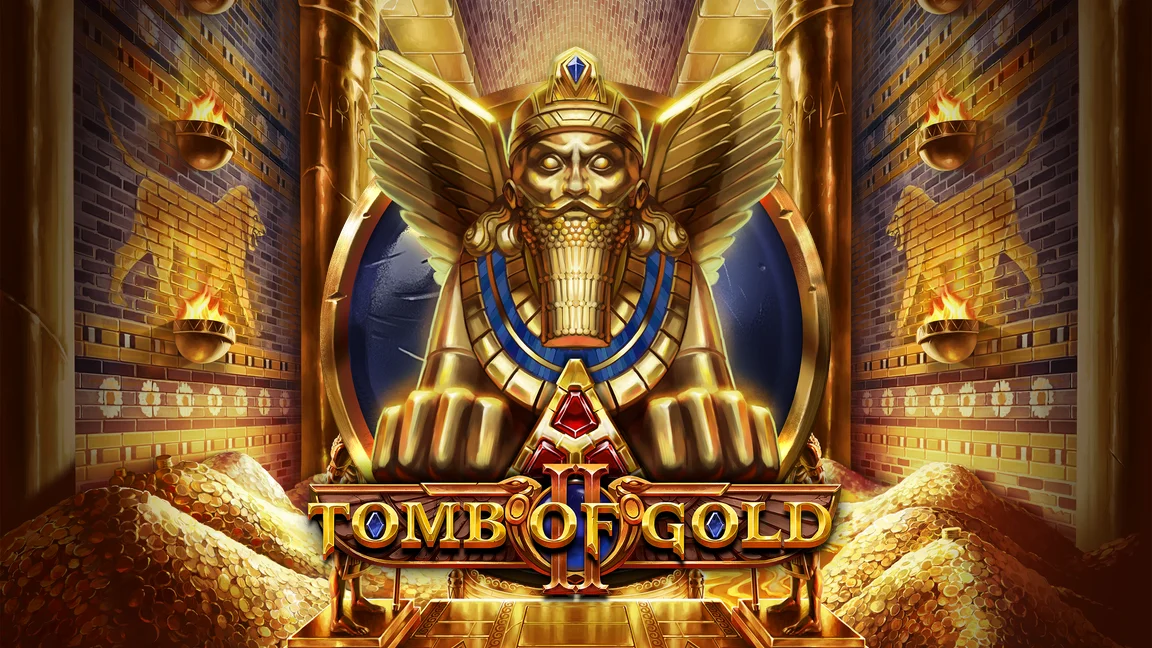 The promotional header for Tomb of Gold II, an online slot game on Betty.ca.