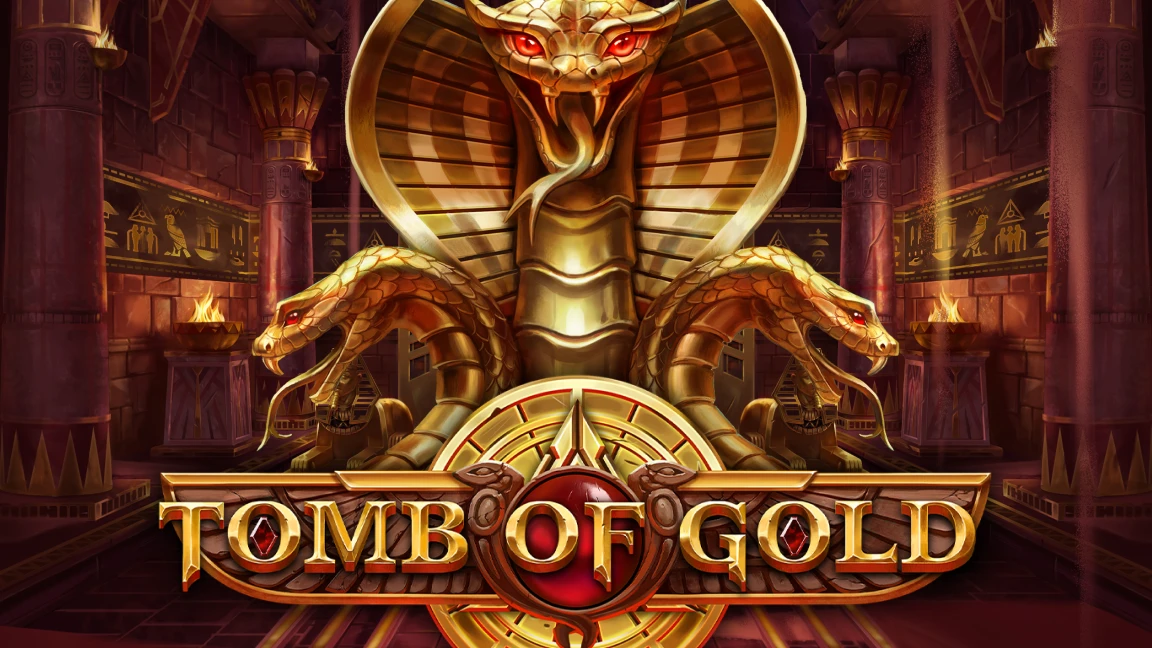 The promotional header for Tomb of Gold, an online slot game on Betty.ca.