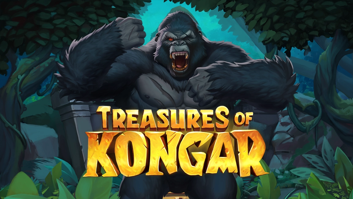The promotional header for Treasures of Kongar, an online slot game on Betty.ca.