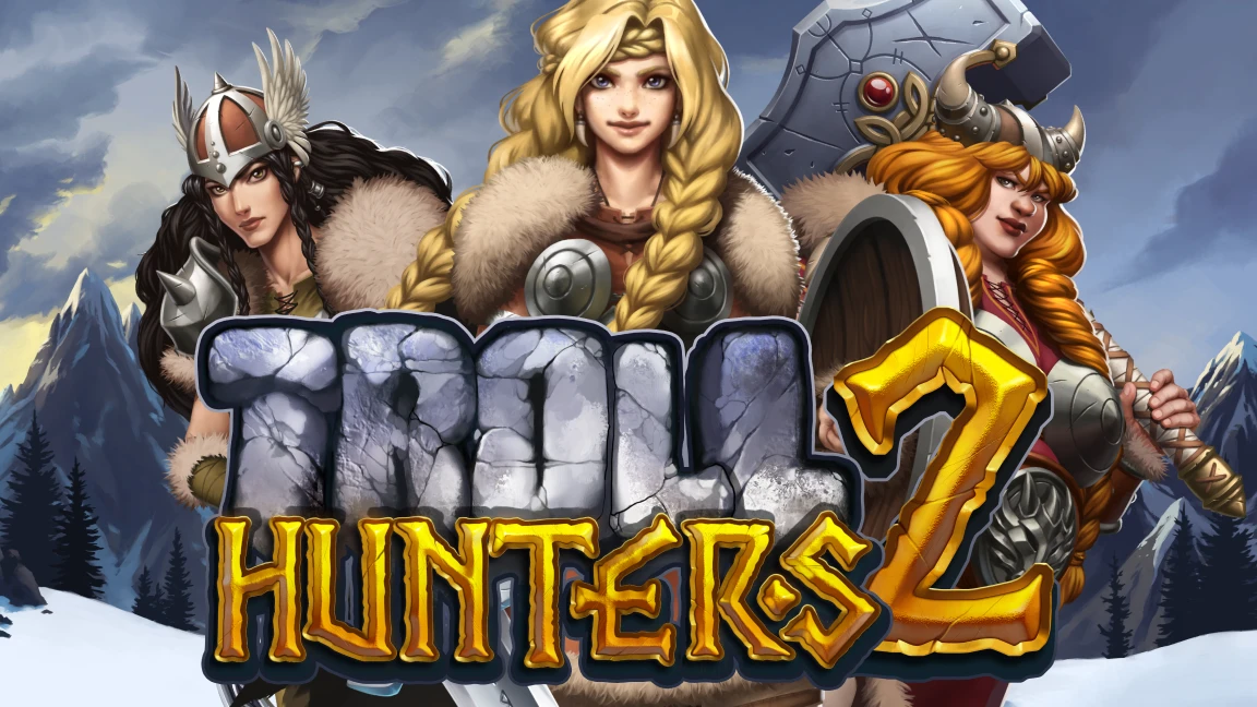 The promotional header for Troll Hunters 2, an online slot game on Betty.ca.