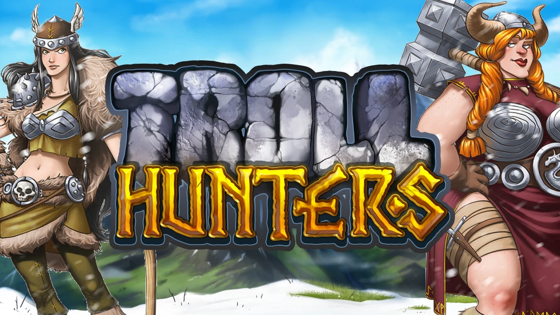 The promotional header for Troll Hunters, an online slot game on Betty.ca.