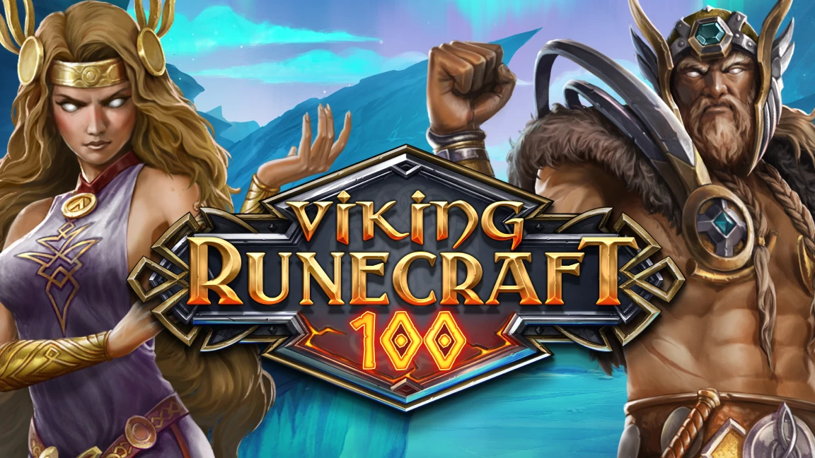 The promotional header for Viking Runecraft 100, an online slot game on Betty.ca.