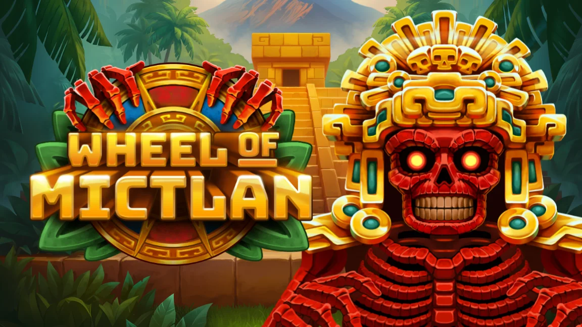 The promotional header for Wheel of Mictlan, an online slot game on Betty.ca.