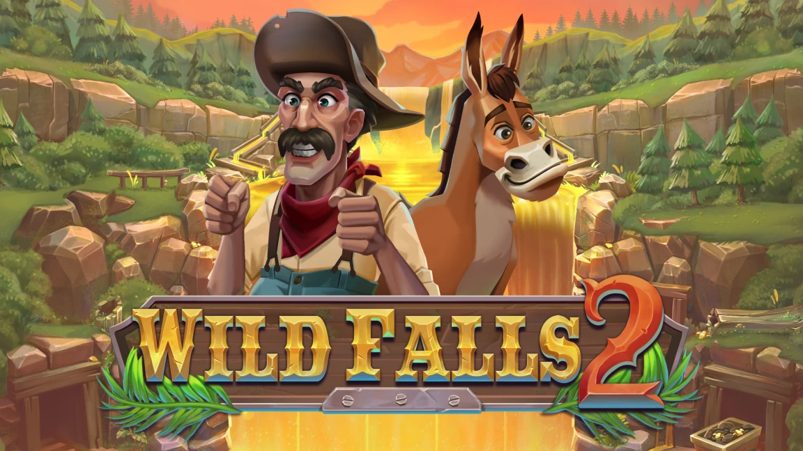 The promotional header for Wild Falls 2, an online slot game on Betty.ca.