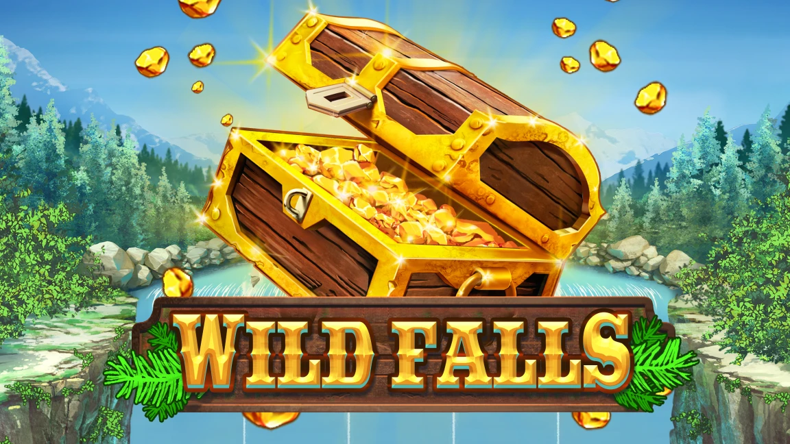The promotional header for Wild Falls, an online slot game on Betty.ca.