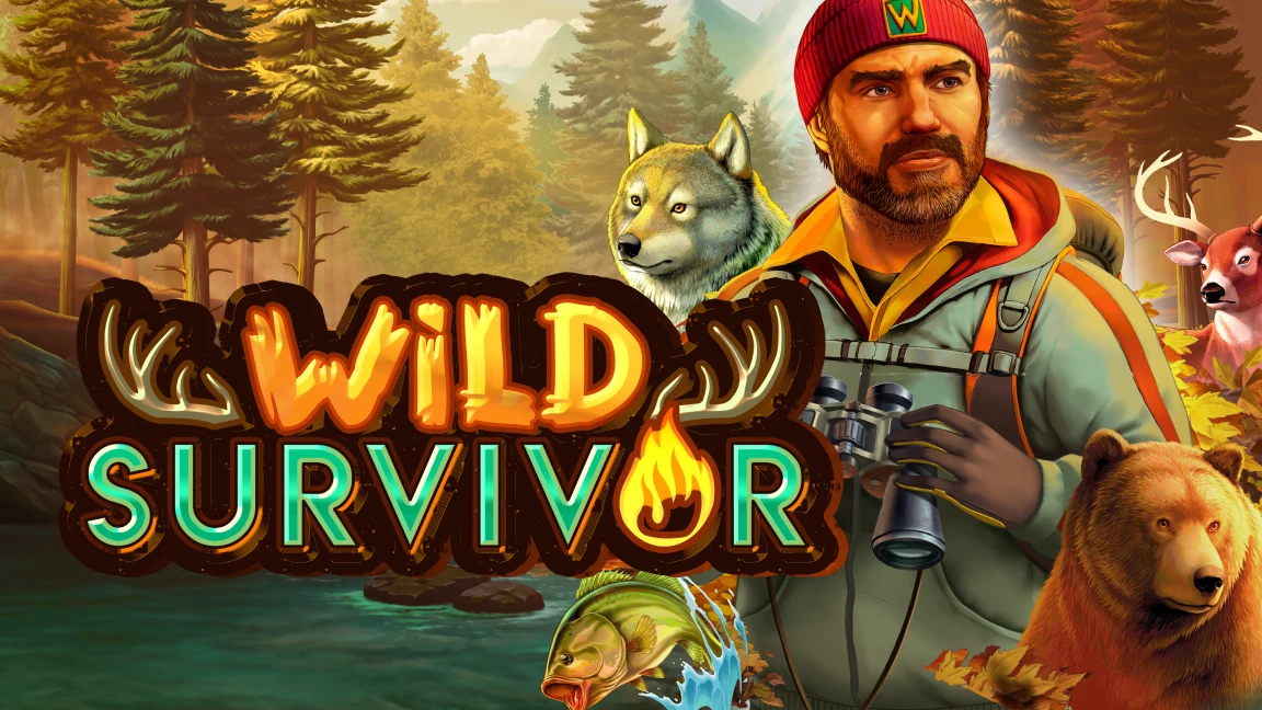 The promotional header for Wild Survivor, an online slot game on Betty.ca.