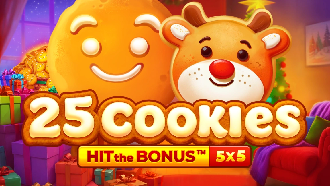 The promotional header for 25 Cookies: Hit the Bonus, an online slot game on Betty.ca.