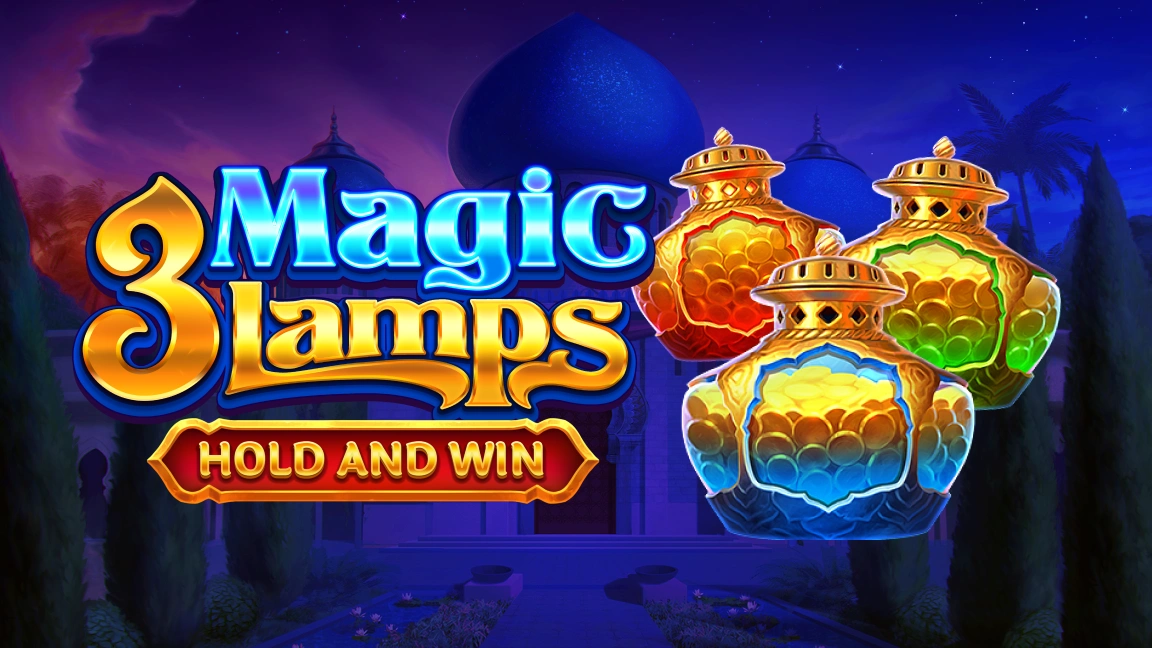 The promotional header for 3 Magic Lamps: Hold and Win, an online slot game on Betty.ca.