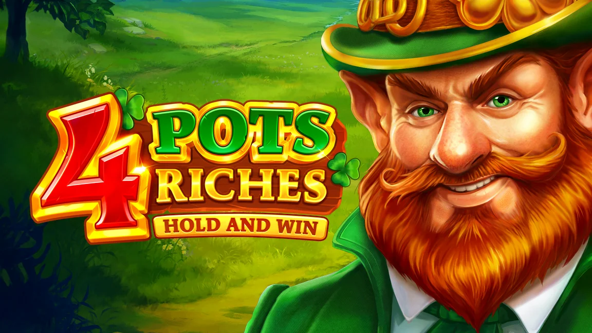 The promotional header for 4 Pots Riches: Hold and Win, an online slot game on Betty.ca.