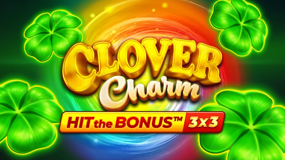 The promotional header for Clover Charm: Hit the Bonus, an online slot game on Betty.ca.