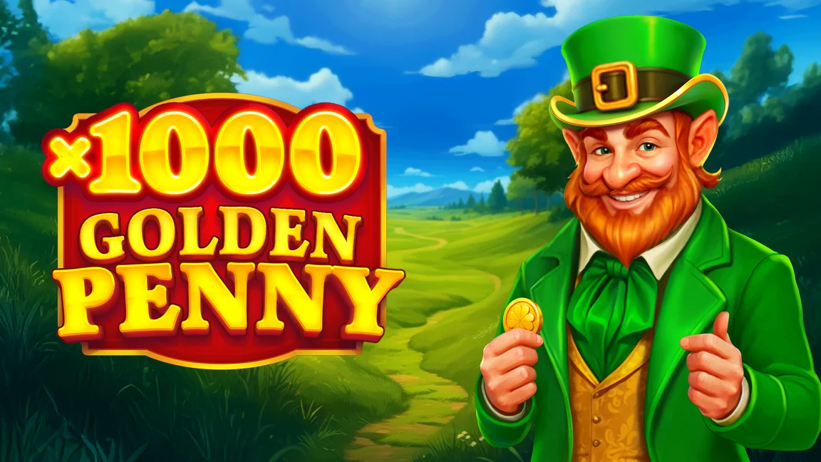 The promotional header for Golden Penny x1000, an online slot game on Betty.ca.