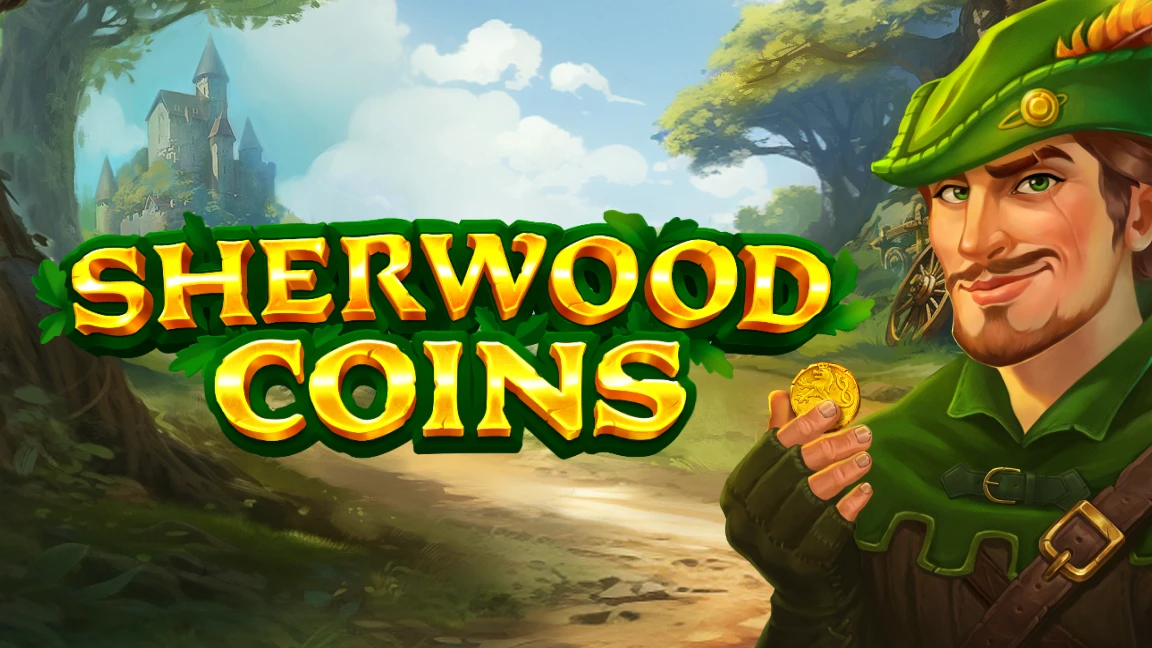 The promotional header for Sherwood Coins: Hold and Win, an online slot game on Betty.ca.