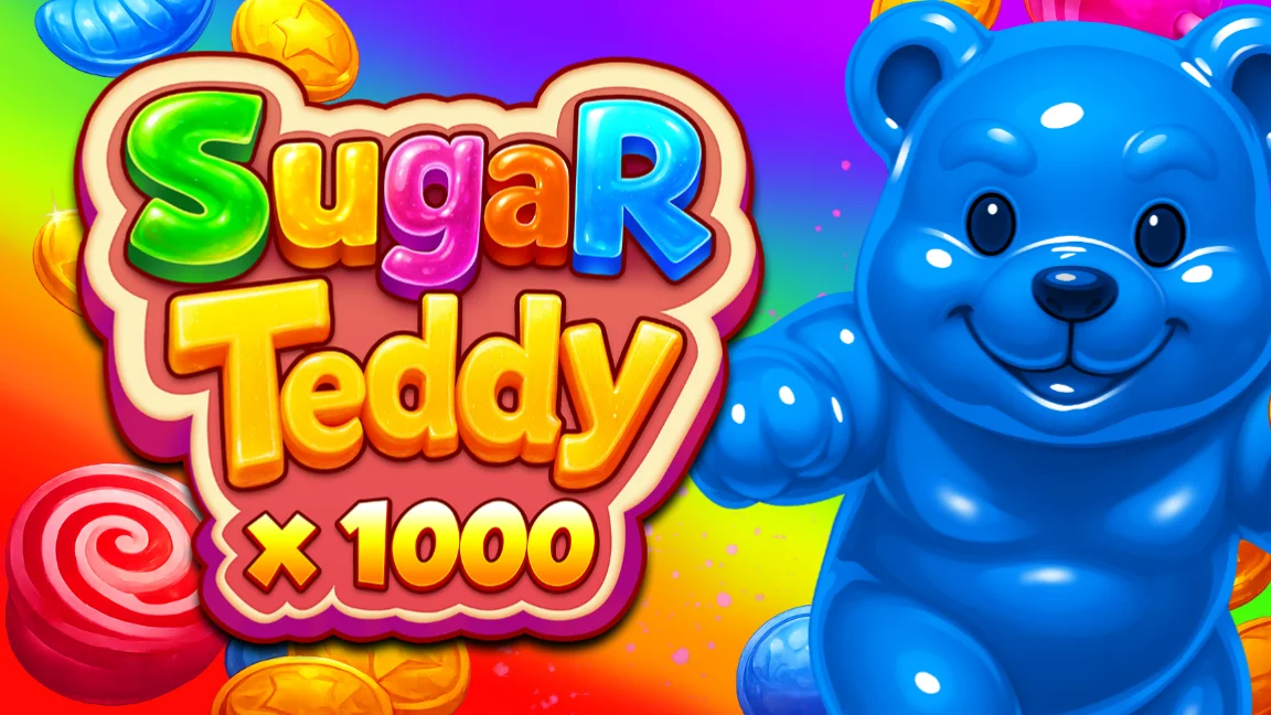 The promotional header for Sugar Teddy x1000, an online slot game on Betty.ca.
