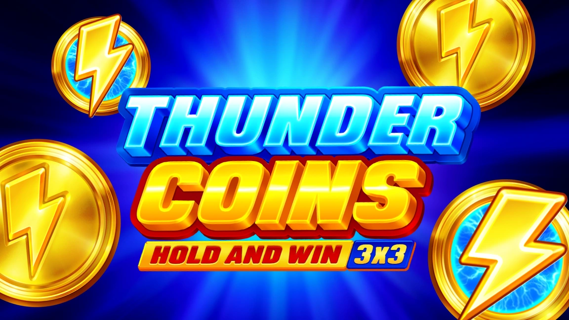 The promotional header for Thunder Coins: Hold and Win, an online slot game on Betty.ca.