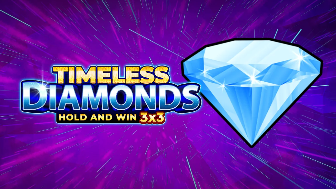 The promotional header for Timeless Diamonds: Hold and Win, an online slot game on Betty.ca.