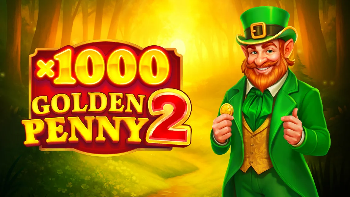 The promotional header for x1000 Golden Penny 2, an online slot game on Betty.ca.