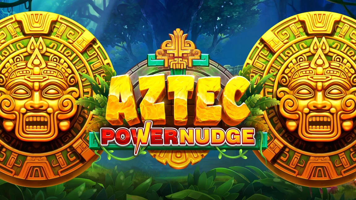 The promotional header for Aztec Powernudge, an online slot game on Betty.ca.