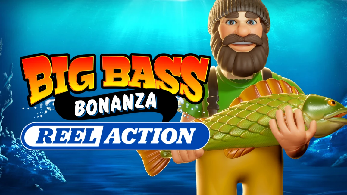 The promotional header for Big Bass Bonanza - Reel Action, an online slot game on Betty.ca.