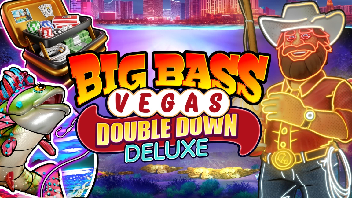 The promotional header for Big Bass Vegas Double Down Deluxe, an online slot game on Betty.ca.