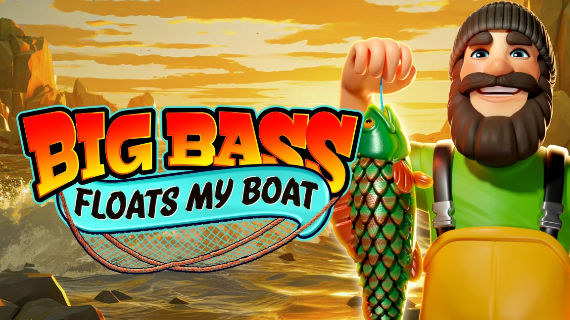 The promotional header for Big Bass Floats My Boat, an online slot game on Betty.ca.