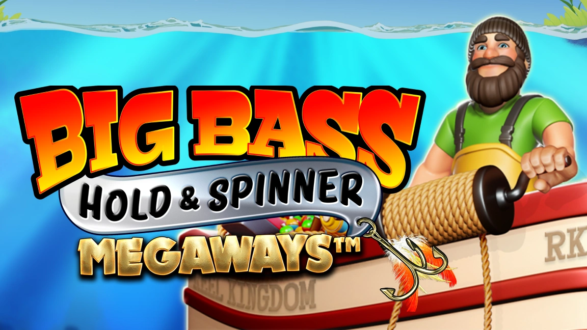 The promotional header for Big Bass Hold & Spinner Megaways, an online slot game on Betty.ca.