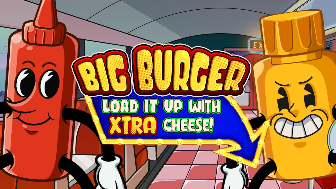 The promotional header for Big Burger Load it up with Xtra cheese, an online slot game on Betty.ca.