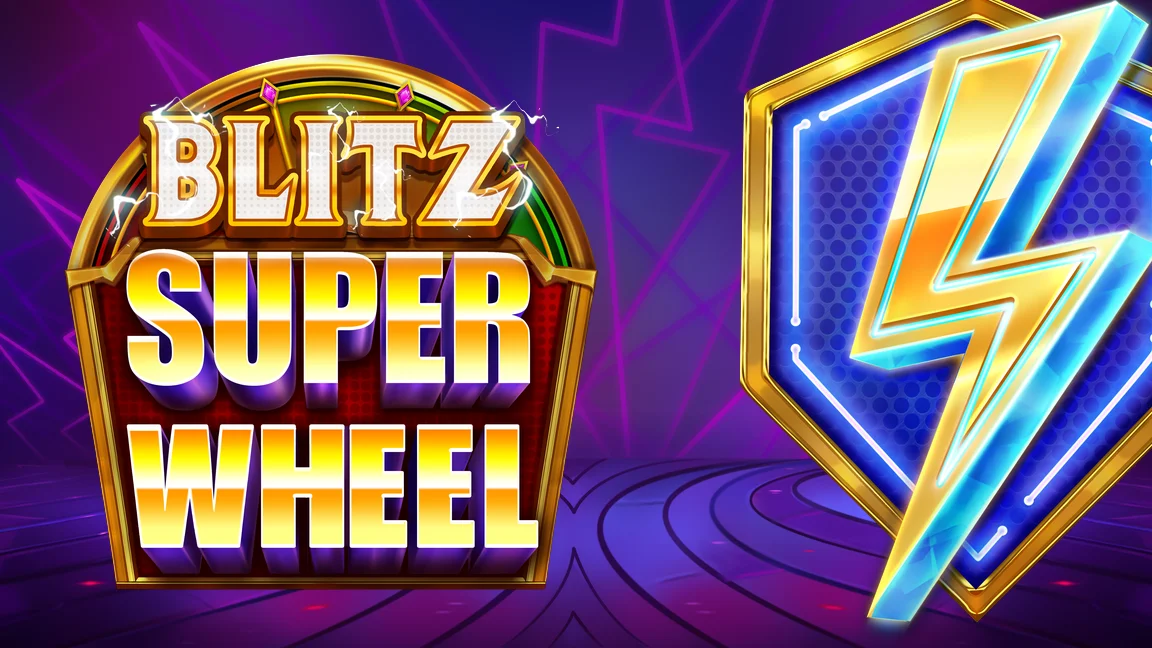 The promotional header for Blitz Super Wheel, an online slot game on Betty.ca.
