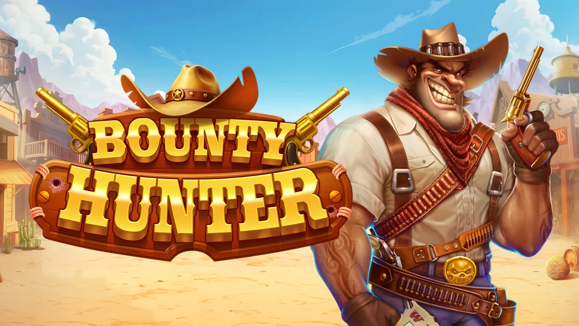 The promotional header for Bounty Hunter, an online slot game on Betty.ca.