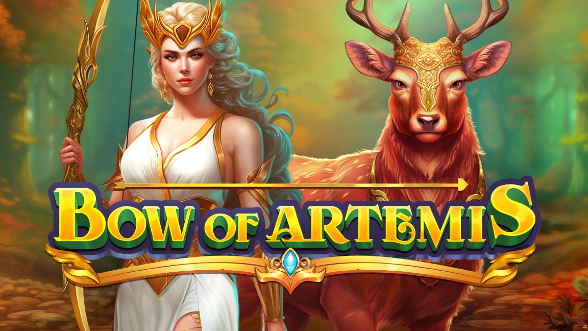 The promotional header for Bow of Artemis, an online slot game on Betty.ca.