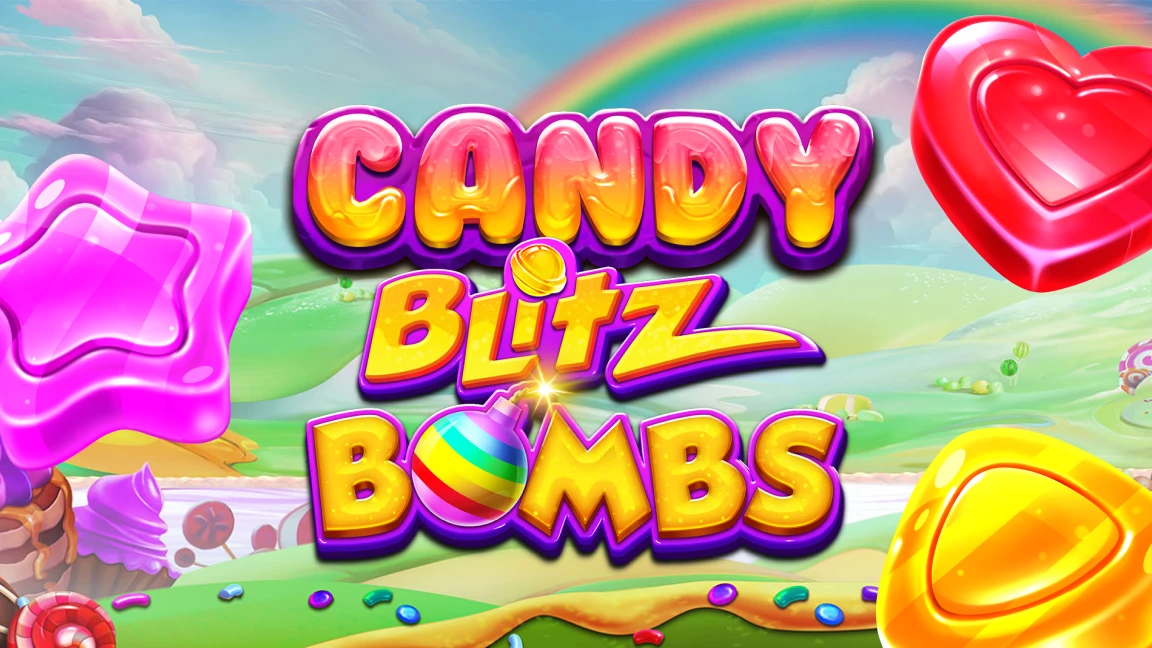 The promotional header for Candy Blitz Bombs, an online slot game on Betty.ca.