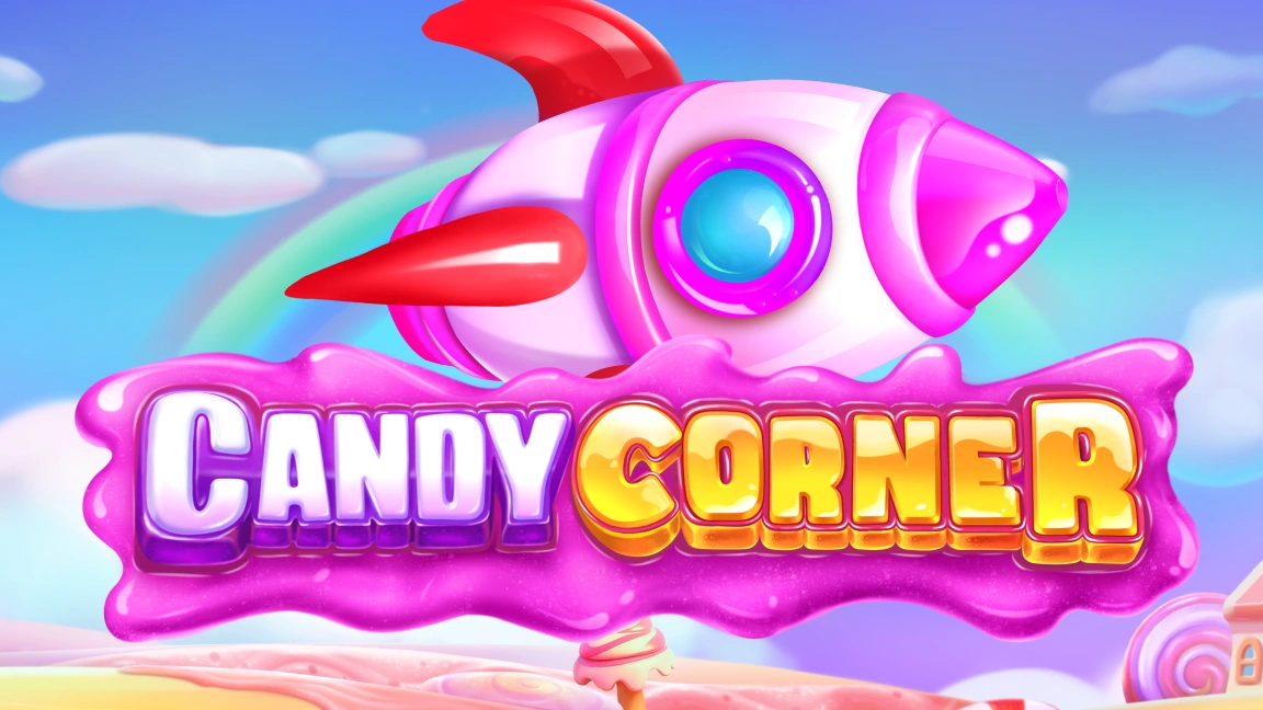 The promotional header for Candy Corner, an online slot game on Betty.ca.