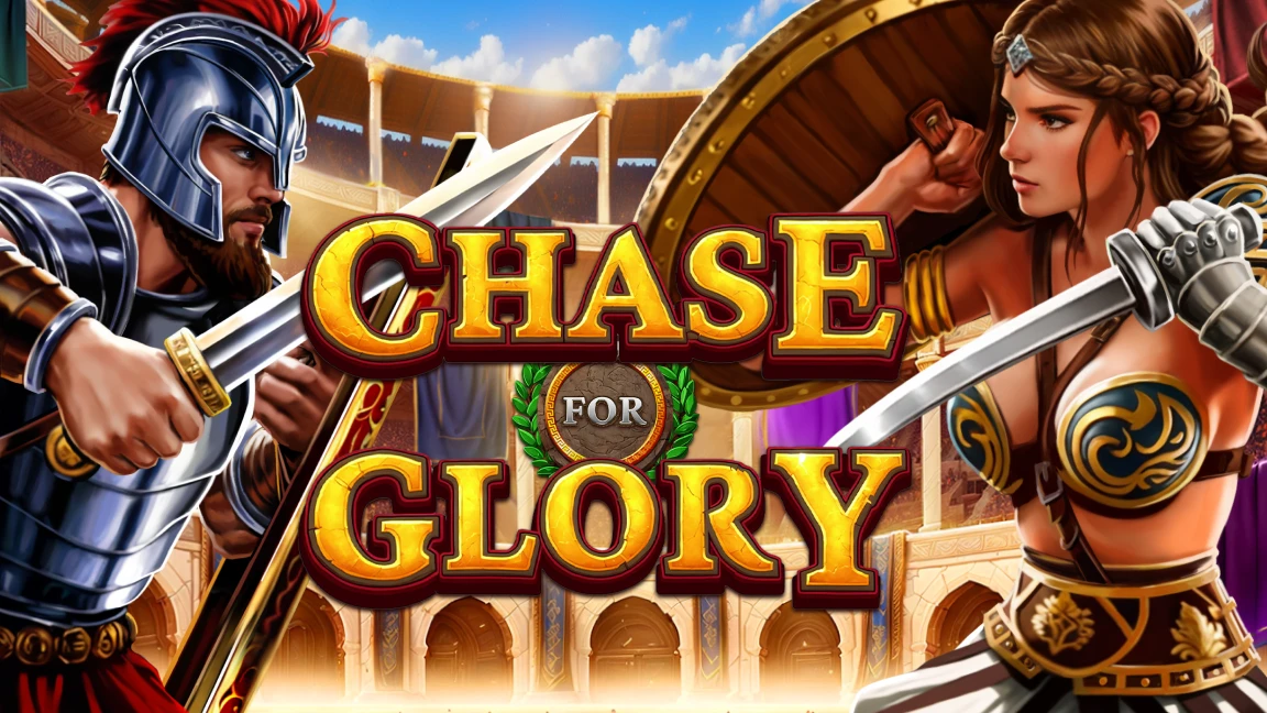 The promotional header for Chase for Glory, an online slot game on Betty.ca.