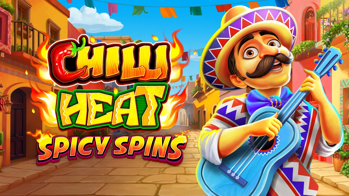 The promotional header for Chilli Heat Spicy Spins, an online slot game on Betty.ca.